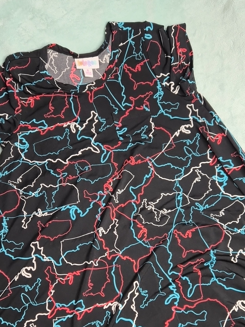 LuLaRoe Kids Scarlet Swing Dress Size 6